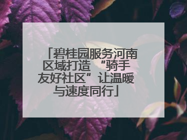 碧桂园服务河南区域打造 “骑手友好社区”让温暖与速度同行